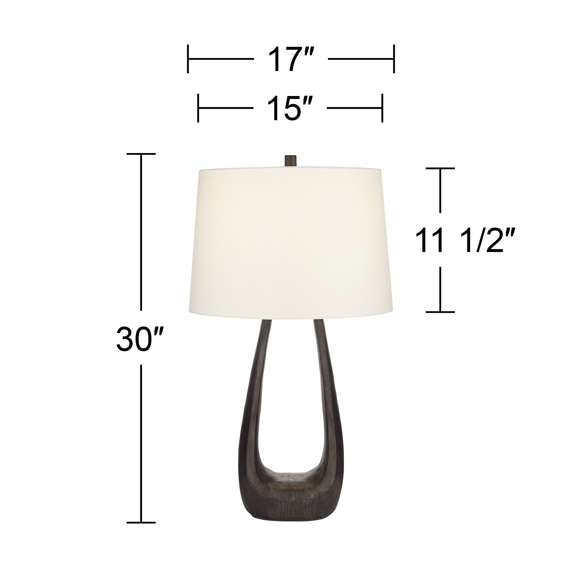 Possini Euro Woodwork 30" Black Finish Open Base Modern Table Lamp in scene