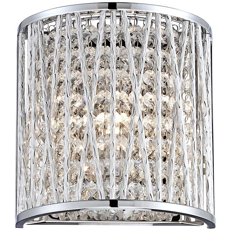 Image 3 Possini Euro Woven Laser Cut 7 1/2 inch High Chrome Wall Sconce