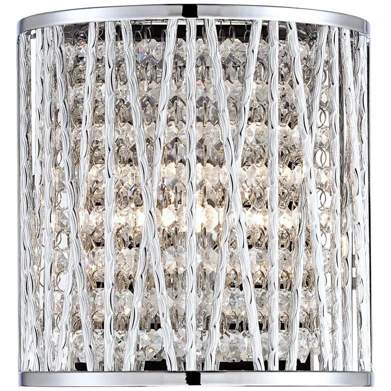 Image 5 Possini Euro Woven Laser Cut 7 1/2 inch High Chrome Wall Sconce more views