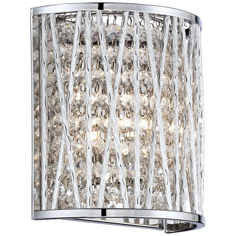 Image 6 Possini Euro Woven Laser Cut 7 1/2 inch High Chrome Wall Sconce more views