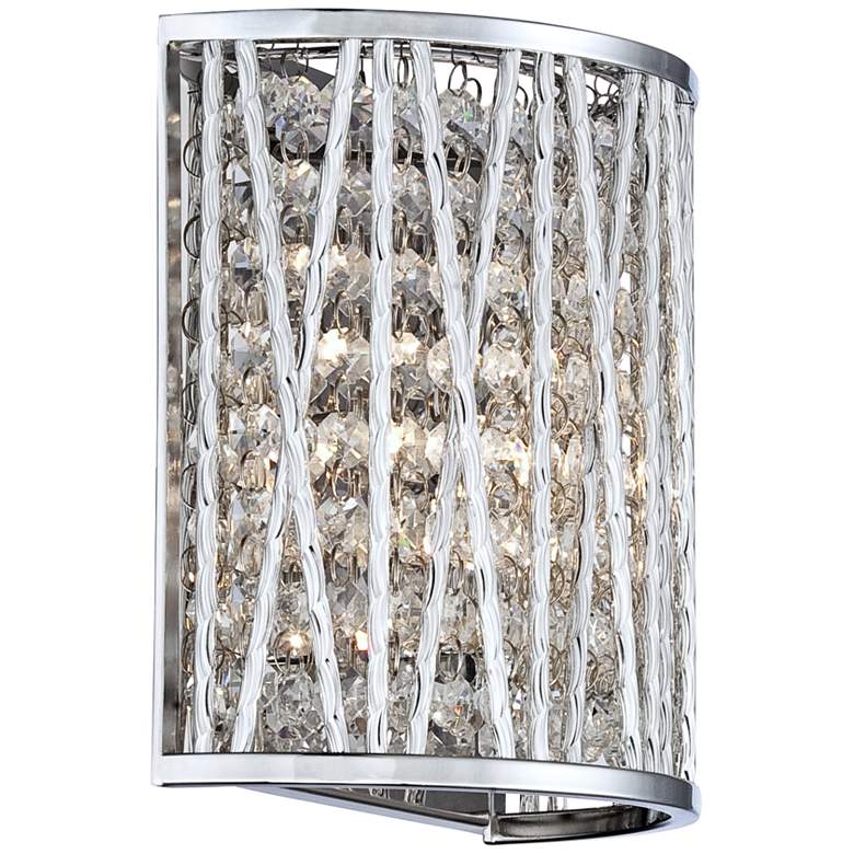 Image 7 Possini Euro Woven Laser Cut 7 1/2 inch High Chrome Wall Sconce more views