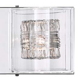 Image3 of Possini Euro Wrapped Wire 14" Wide Chrome LED Bathroom Light more views