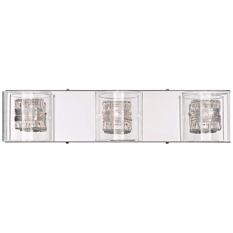 Image 6 Possini Euro Wrapped Wire 22" Wide Chrome LED Bath Light more views