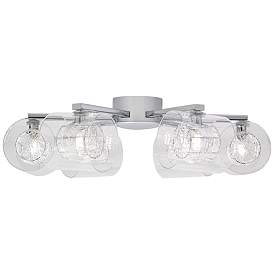 Image5 of Possini Euro Wrapped Wire 24" Wide Modern Chrome Ceiling Light more views