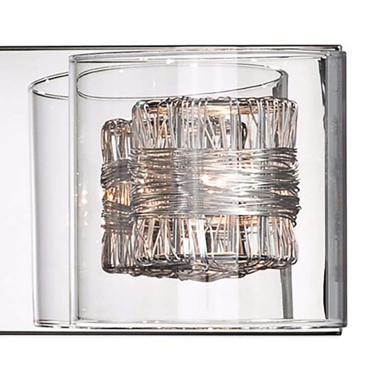 Image 4 Possini Euro Wrapped Wire 30 3/4" Wide Chrome LED Bathroom Light more views