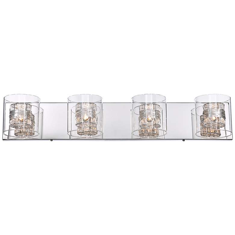 Image 5 Possini Euro Wrapped Wire 30 3/4" Wide Chrome LED Bathroom Light more views