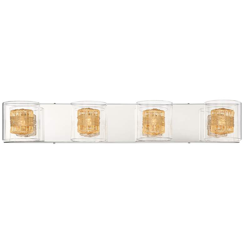 Possini Euro Wrapped Wire 30 3/4&quot; Wide Gold Bathroom Light more views