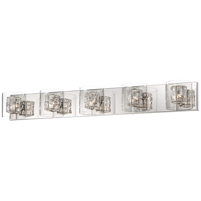 Image 3 Possini Euro Wrapped Wire 39" Wide Modern Chrome LED Bath Light