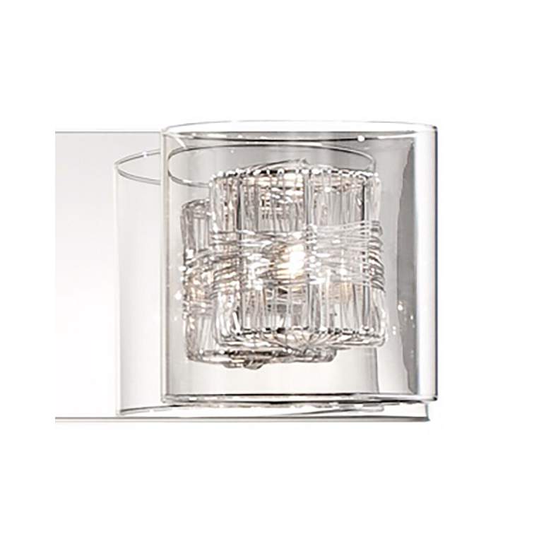 Image 3 Possini Euro Wrapped Wire 47 3/4" Wide Modern Chrome Bathroom Light more views