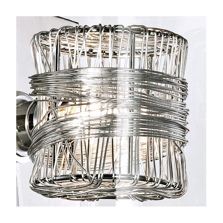 Image 4 Possini Euro Wrapped Wire 5" High Chrome LED Wall Sconce more views