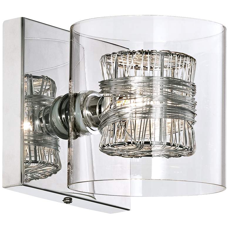 Image 5 Possini Euro Wrapped Wire 5" High Chrome Wall Sconce Set of 2 more views