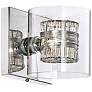 Possini Euro Wrapped Wire 5" High Chrome Wall Sconce Set of 2 in scene