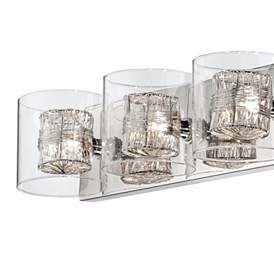 Image5 of Possini Euro Wrapped Wire 56" Wide Chrome LED Bathroom Light more views