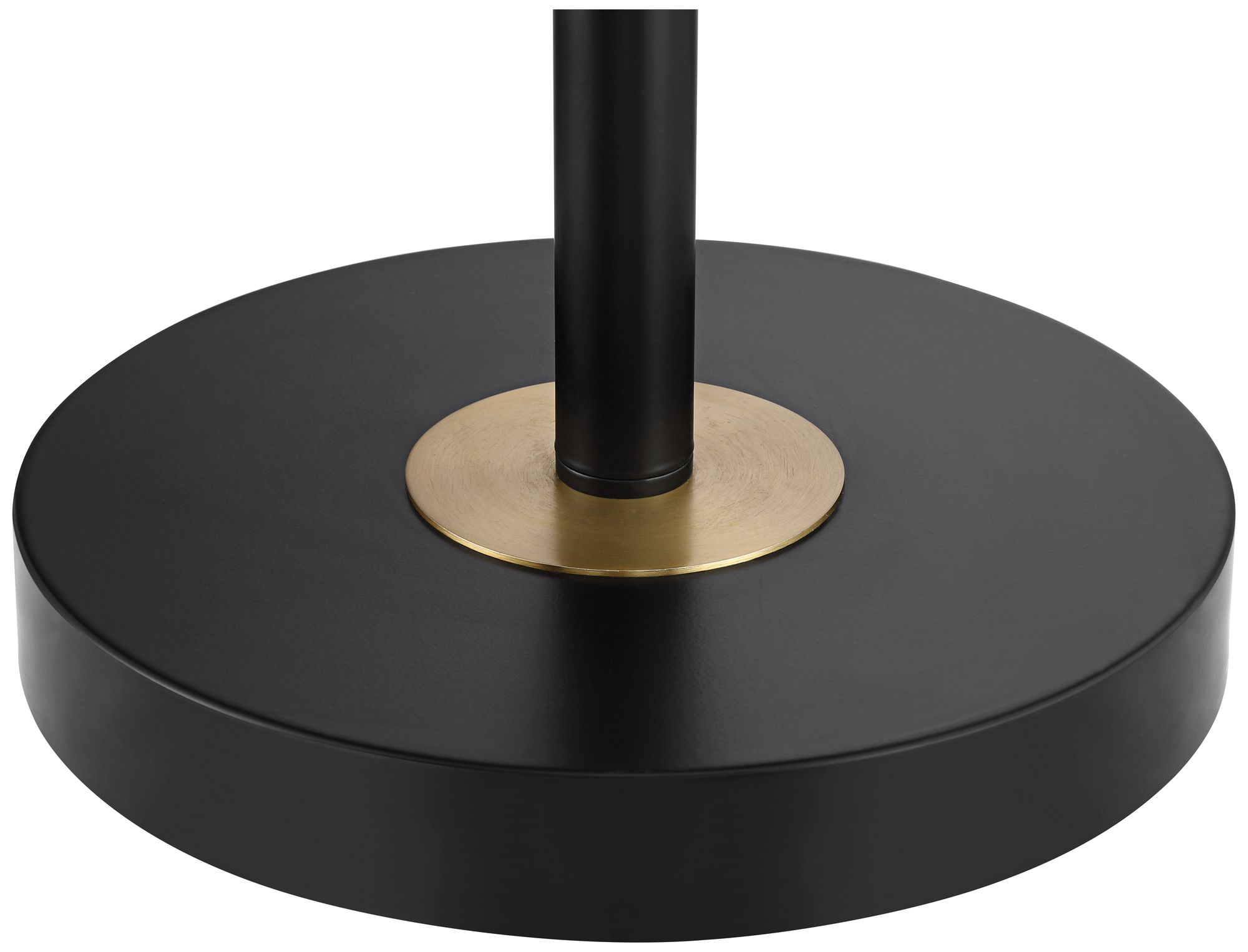 Image 7 Possini Euro Wray 61" Black and Brass Floor Lamp with USB Dimmer more views