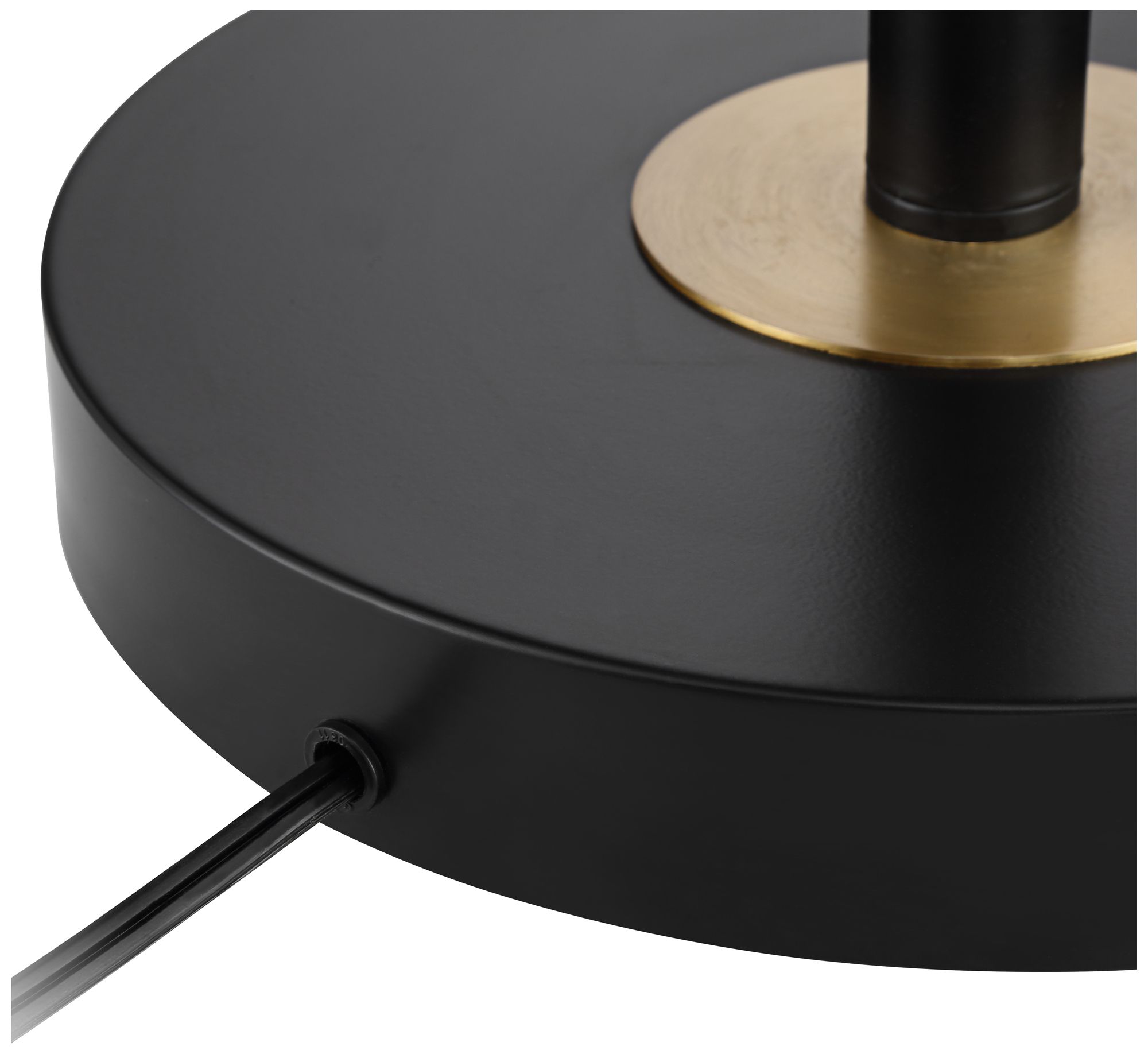 Possini Euro Wray 61" Black and Brass Floor Lamp with USB Dimmer in scene