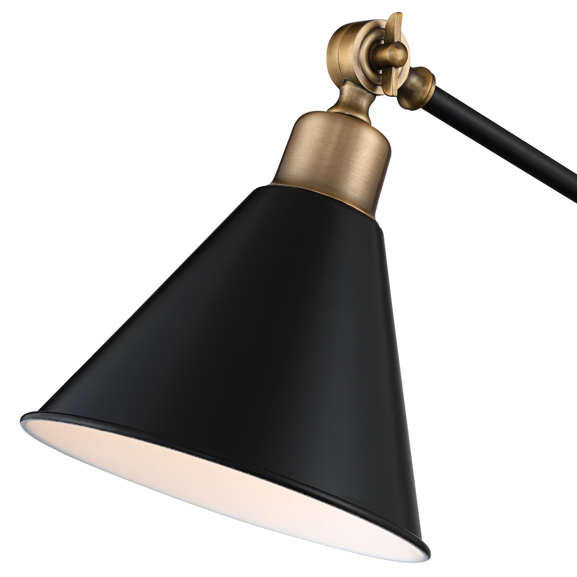 Image 4 Possini Euro Wray Black and Brass Adjustable USB Desk Lamps Set of 2 more views