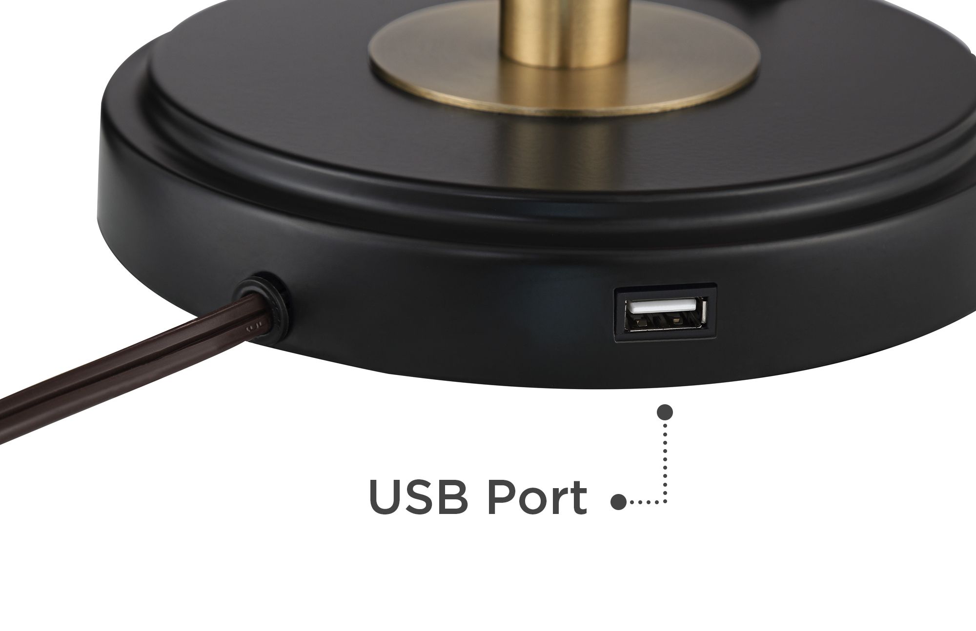 Image 7 Possini Euro Wray Black and Brass Adjustable USB Desk Lamps Set of 2 more views