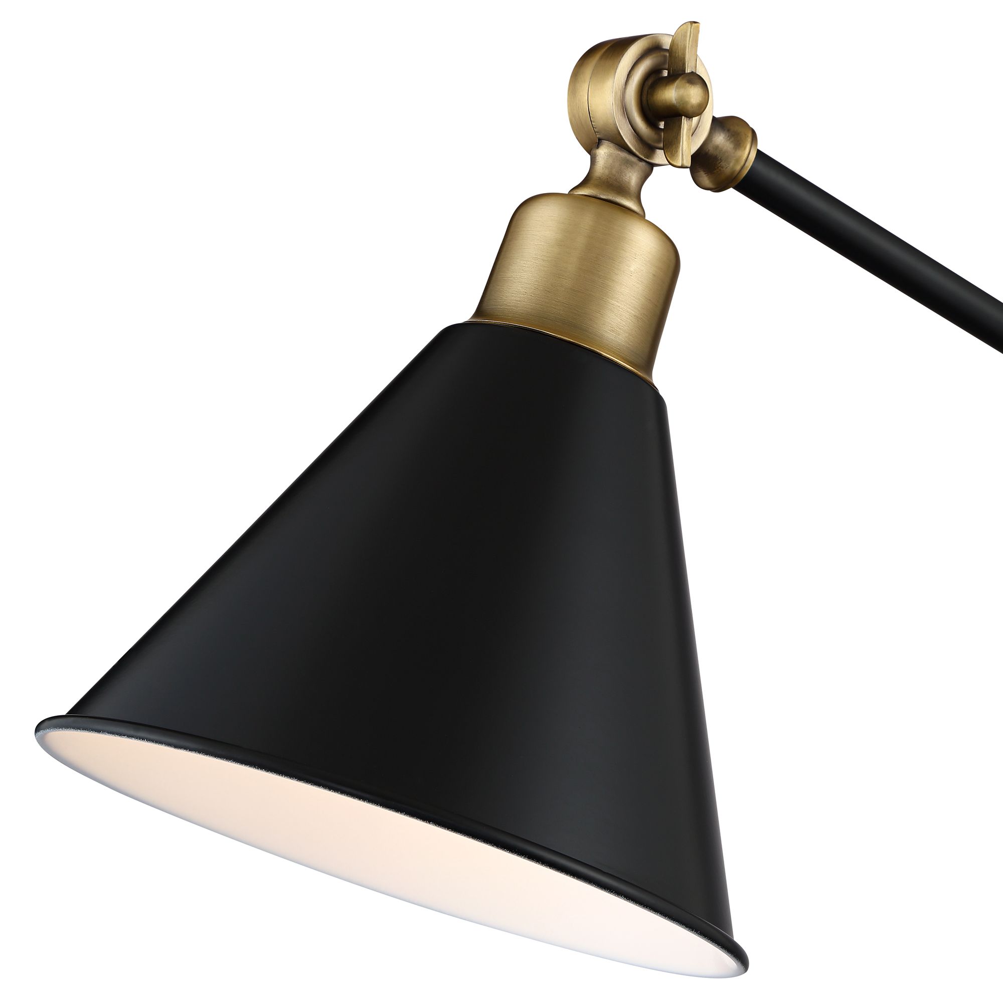 Image 4 Possini Euro Wray Black Antique Brass Adjustable USB Desk Lamp more views