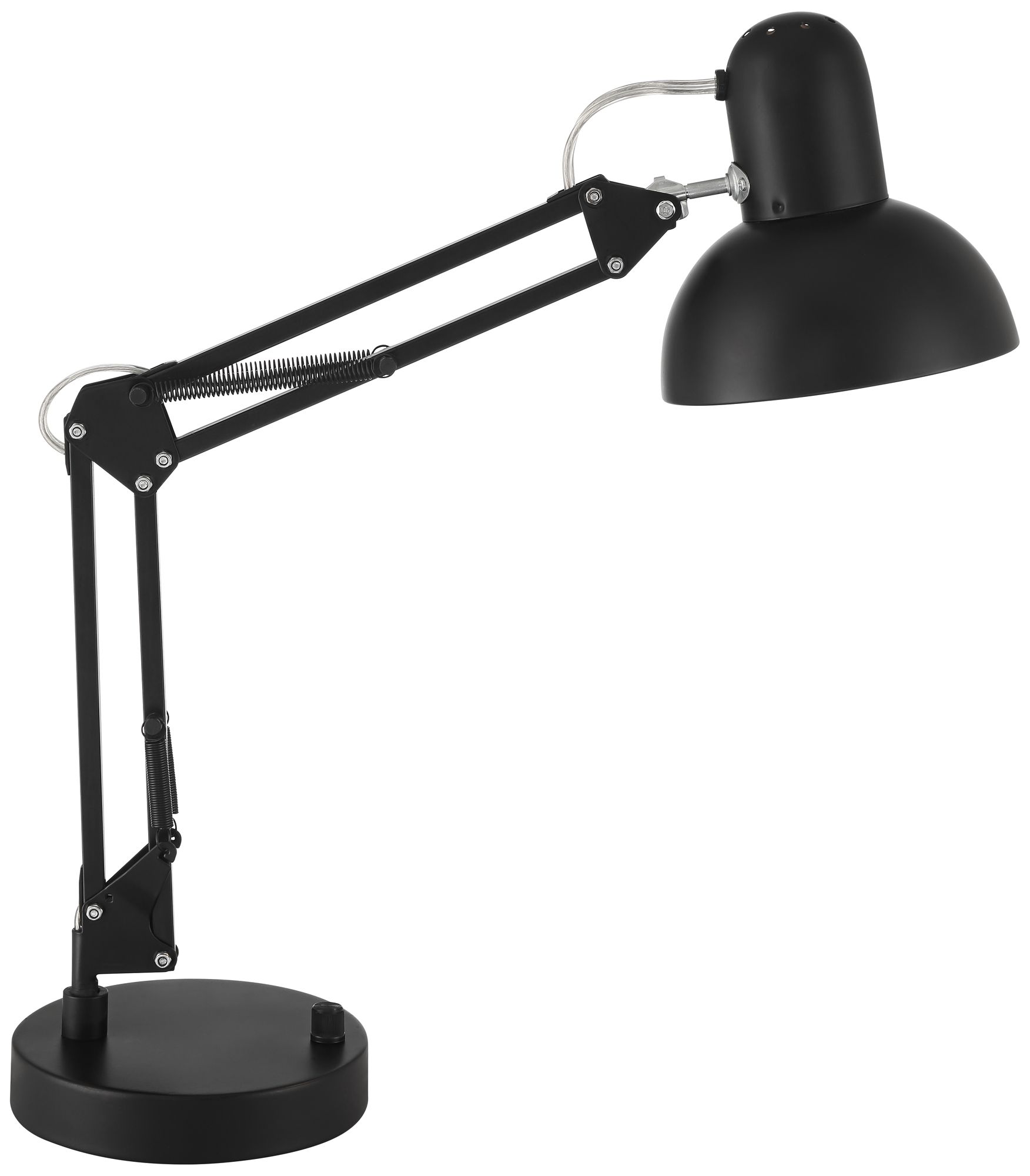 Possini Euro Wyatt Black Finish Adjustable Height Architect USB Desk Lamp