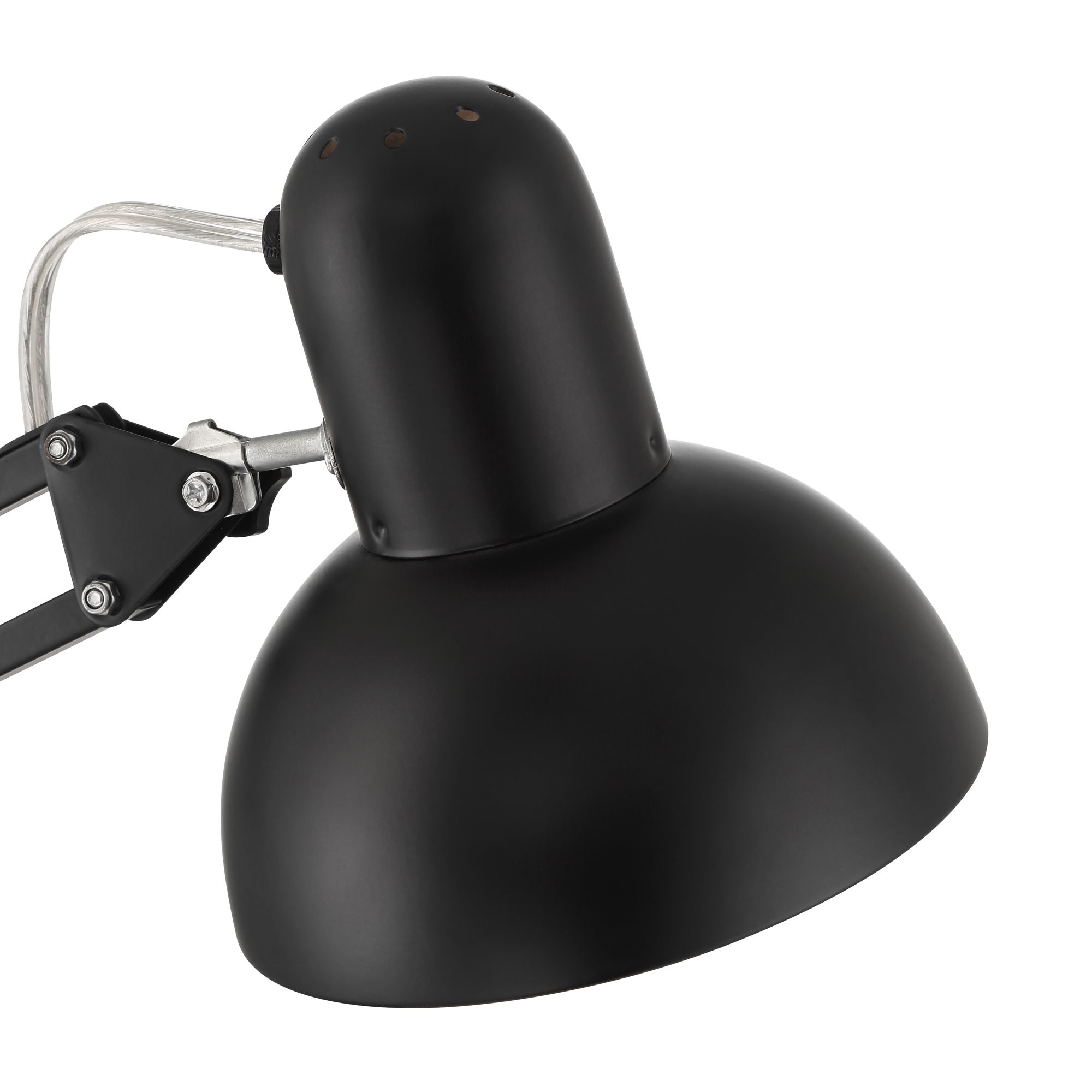 Possini Euro Wyatt Black Finish Adjustable Height Architect USB Desk Lamp