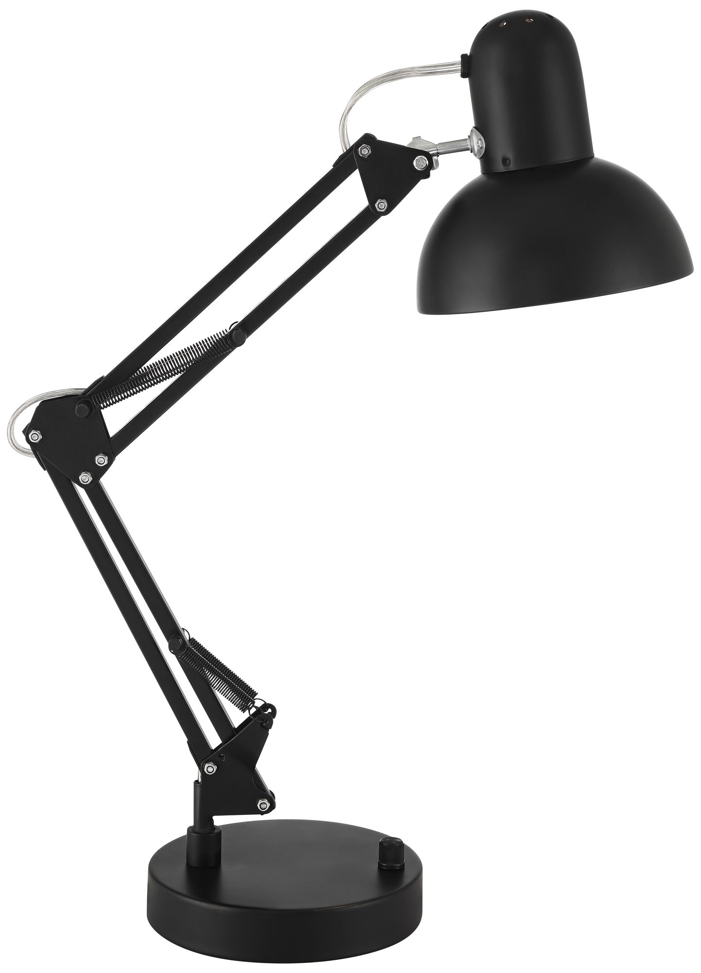 Possini Euro Wyatt Black Finish Adjustable Height Architect USB Desk Lamp