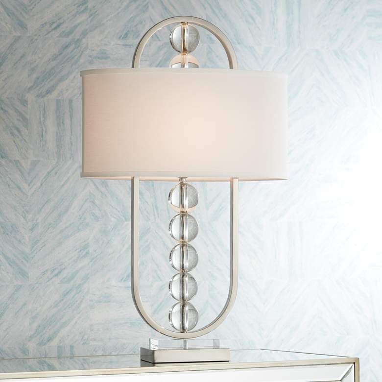 Image 1 Possini Euro Wylson Crystal Globes Contemporary Table Lamp