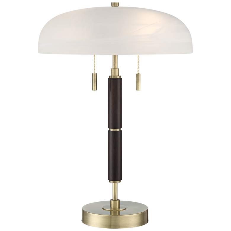 Image 2 Possini Euro Wyndham 23" Glass Dome Shade Dual USB Ports Desk Lamp