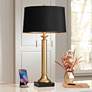 Possini Euro Wynne 30" High Gold and Black Dual USB Lamps Set of 2