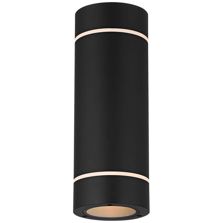 Image 5 Possini Euro Wynnsboro 12" High Black Up and Down Outdoor Wall Light more views