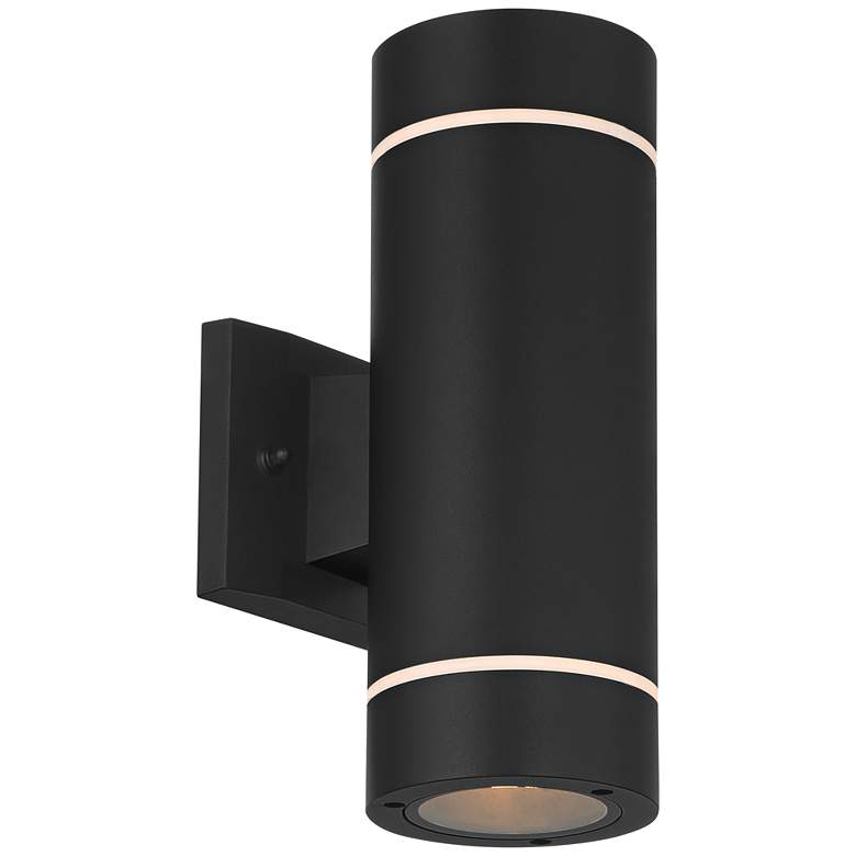 Image 6 Possini Euro Wynnsboro 12" High Black Up and Down Outdoor Wall Light more views