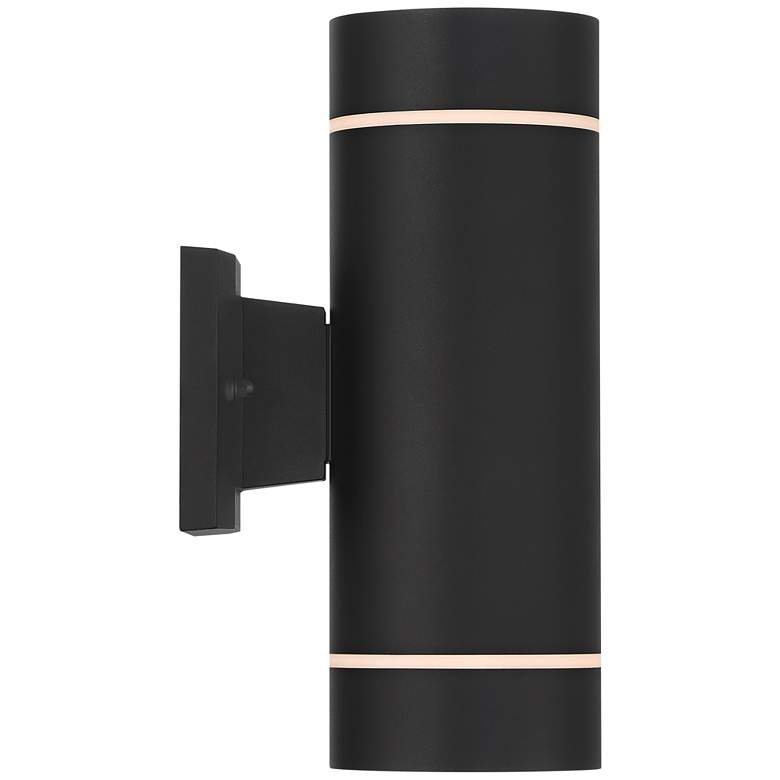 Image 7 Possini Euro Wynnsboro 12" High Black Up and Down Outdoor Wall Light more views