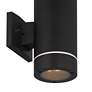 3_Possini Euro Wynnsboro 12"H Black Up/Down Outdoor Wall Light Set of 2 more views