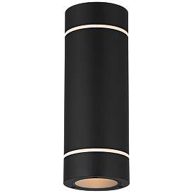 Image5 of Possini Euro Wynnsboro 12"H Black Up/Down Outdoor Wall Light Set of 2 more views