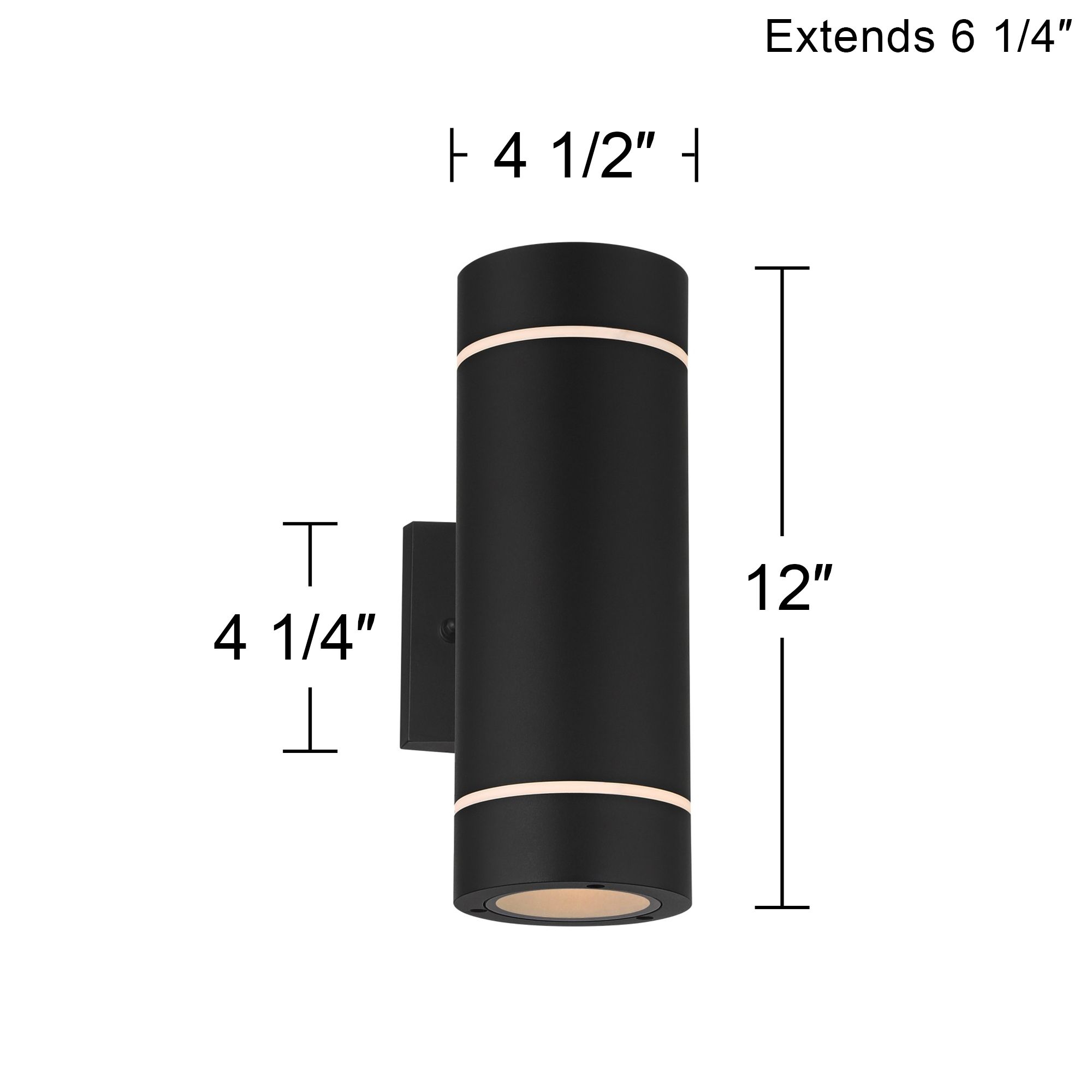 Possini Euro Wynnsboro 12"H Black Up/Down Outdoor Wall Light Set of 2
