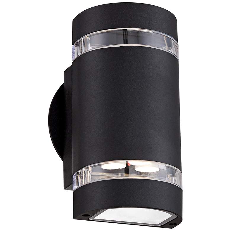 Image 3 Possini Euro Wynnsboro 7 3/4 inch High Black Up and Down LED Outdoor Light
