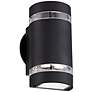 Possini Euro Wynnsboro 7 3/4" High Black Up and Down LED Outdoor Light in scene