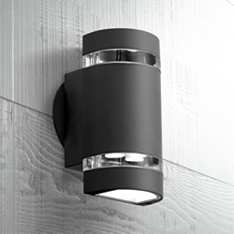 Preston 6 1/2 High Matte Black LED Motion Sensor Security Light - #66F20