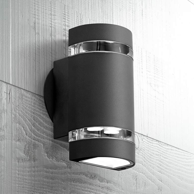 Image 2 Possini Euro Wynnsboro 7 3/4 inch High Black Up and Down LED Outdoor Light