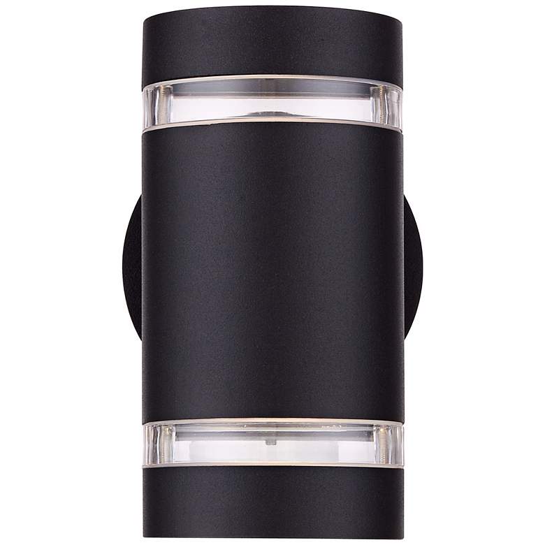 Image 4 Possini Euro Wynnsboro 7 3/4 inch High Black Up and Down LED Outdoor Light more views