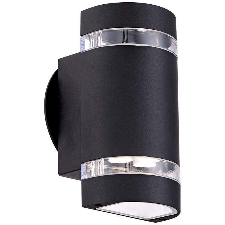 Image 6 Possini Euro Wynnsboro 7 3/4 inch High Black Up and Down LED Outdoor Light more views