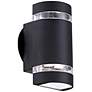 Possini Euro Wynnsboro 7 3/4" High Black Up and Down LED Outdoor Light in scene