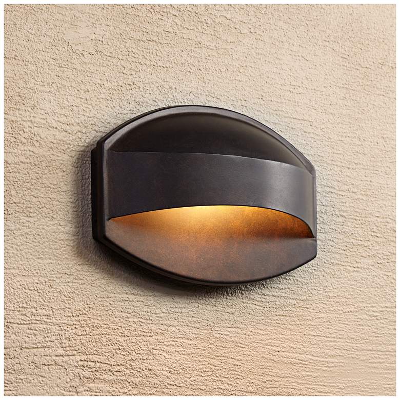 Image 2 Possini Euro Xane 11" Wide Bronze Dark Sky Outdoor Wall Light