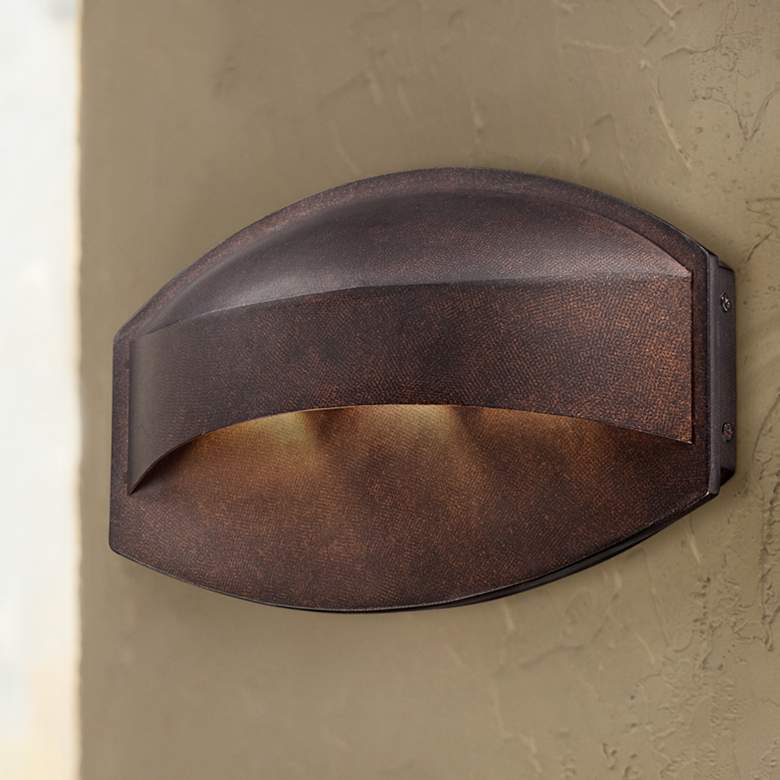 Image 1 Possini Euro Xane 11" Wide Bronze Finish LED Wall Light