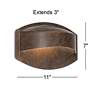 Possini Euro Xane 11" Wide Bronze Finish Modern Wall Light in scene