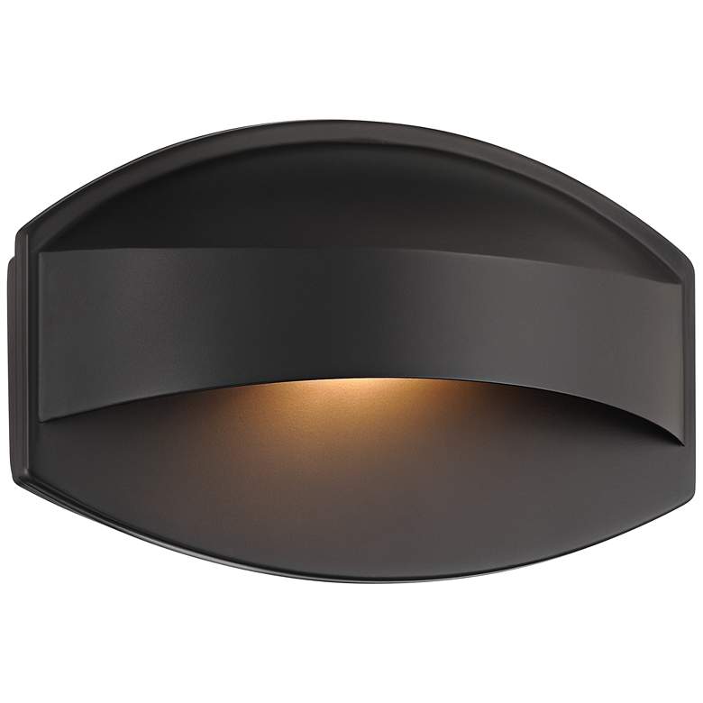 Image 2 Possini Euro Xane 11" Wide Matte Black Dark Sky Outdoor Wall Light
