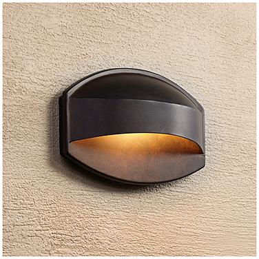 Possini Euro Xane 11" Wide Bronze Dark Sky Outdoor Wall Light