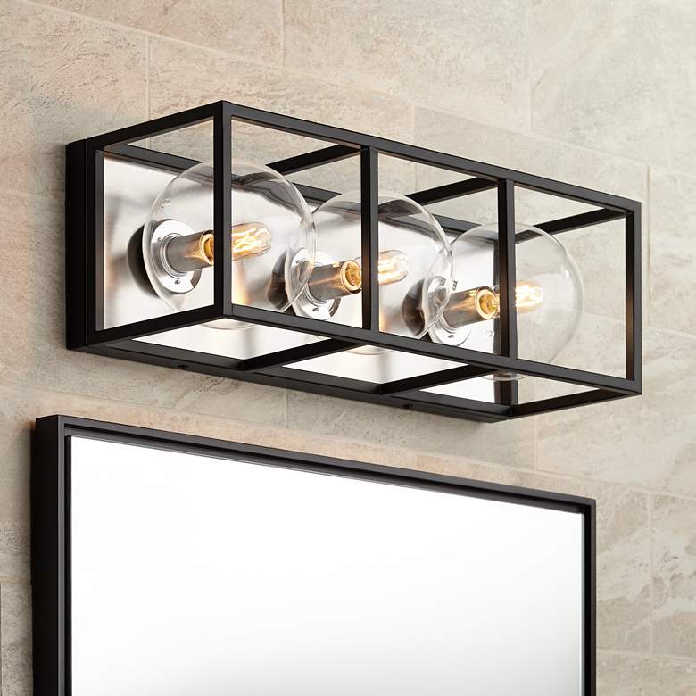 Image 1 Possini Euro Yara 18 1/2" W Boxed Bubble 3-Light Bath Light