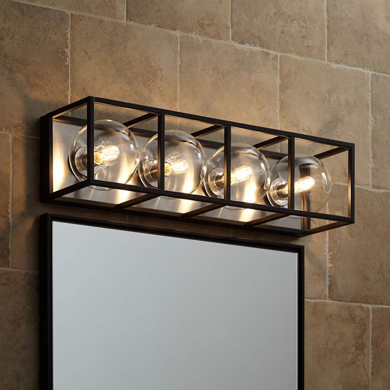 Image 1 Possini Euro Yara 24 1/2" W Boxed Bubble 4-Light Bath Light