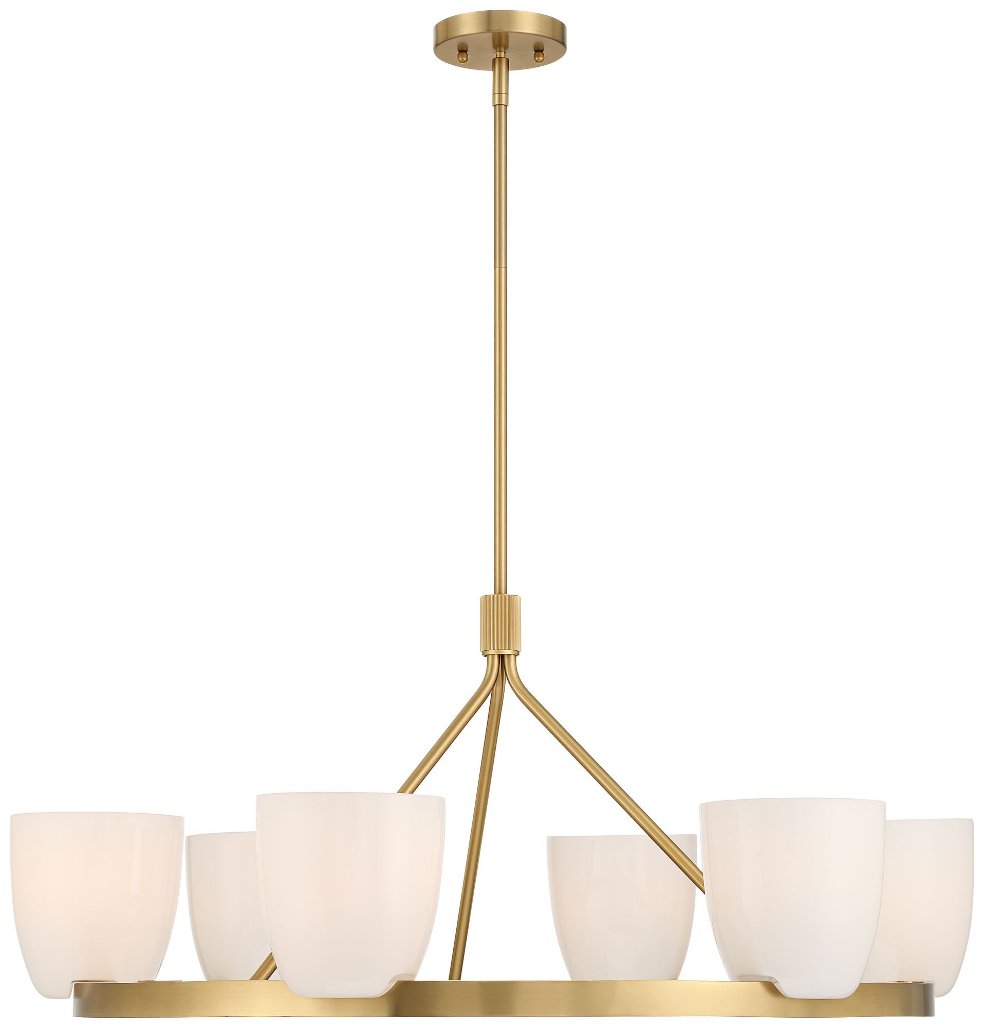 Possini Euro Yvette 35 1/2" Wide Antique Brass 6-Light Chandelier