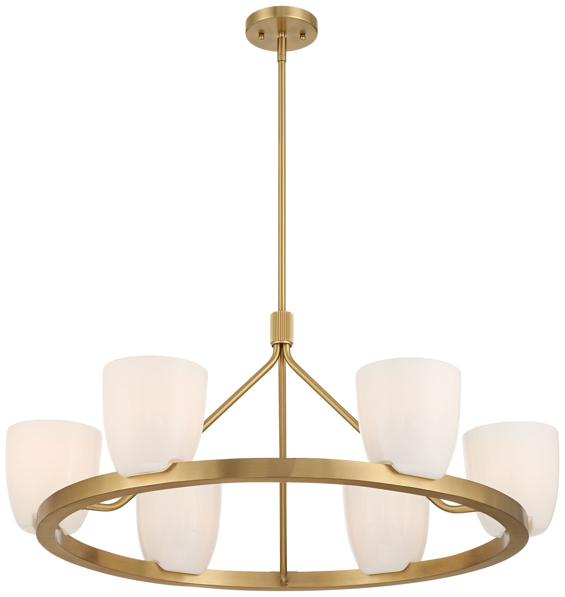 Possini Euro Yvette 35 1/2" Wide Antique Brass 6-Light Chandelier